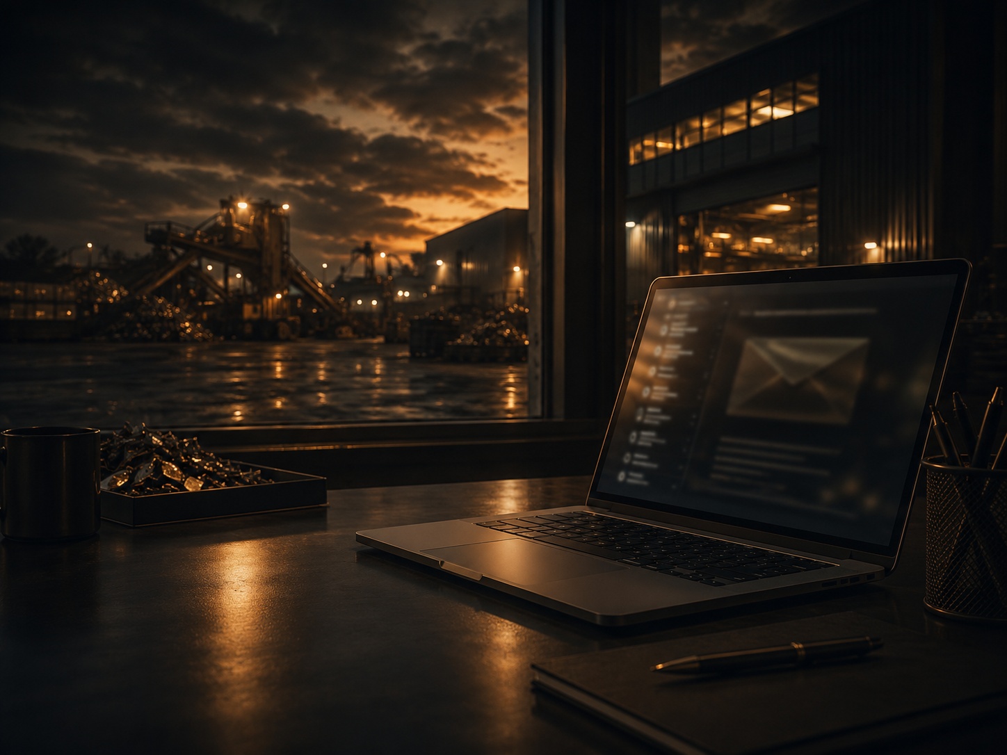 Email contact route for sending scrap metal details and photos